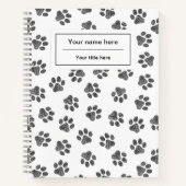 Doodle Paws, Dog Paws, Cat Paws, Black Paws Notitieboek (Voorkant)