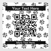 Doodle Paws, Dog Paws, Cat Paws, Black Paws Raamsticker (Vel)
