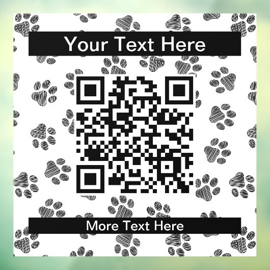 Doodle Paws, Dog Paws, Cat Paws, Black Paws Raamsticker (Vel 3)