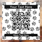 Doodle Paws, Dog Paws, Cat Paws, Black Paws Raamsticker (Vel 2)