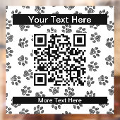 Doodle Paws, Dog Paws, Cat Paws, Black Paws Raamsticker (Vel 2)