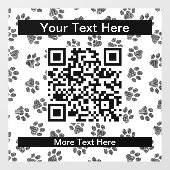 Doodle Paws, Dog Paws, Cat Paws, Black Paws Raamsticker (Vel)
