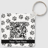 Doodle Paws, Dog Paws, Cat Paws, Black Paws Sleutelhanger (Achterkant)