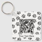 Doodle Paws, Dog Paws, Cat Paws, Black Paws Sleutelhanger (Voorkant)
