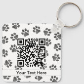 Doodle Paws, Dog Paws, Cat Paws, Black Paws Sleutelhanger (Achterkant)