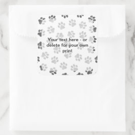 Doodle Paws, Dog Paws, Cat Paws, Black Paws Vierkante Sticker