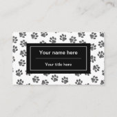 Doodle Paws, Dog Paws, Cat Paws, Black Paws Visitekaartje (Achterkant)