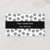 Doodle Paws, Dog Paws, Cat Paws, Black Paws Visitekaartje (Achterkant)