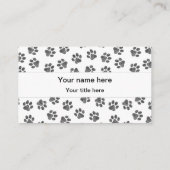Doodle Paws, Dog Paws, Cat Paws, Black Paws Visitekaartje (Achterkant)