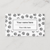 Doodle Paws, Dog Paws, Cat Paws, Black Paws Visitekaartje (Achterkant)
