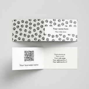 Doodle Paws, Dog Paws, Cat Paws, Black Paws Visitekaartje