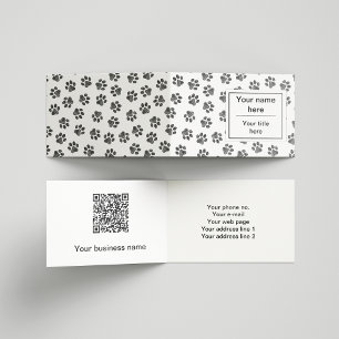 Doodle Paws, Dog Paws, Cat Paws, Black Paws Visitekaartje