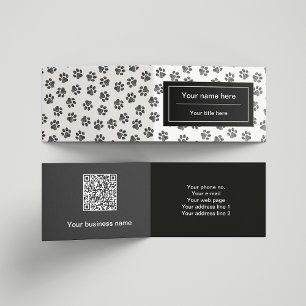 Doodle Paws, Dog Paws, Cat Paws, Black Paws Visitekaartje