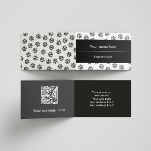 Doodle Paws, Dog Paws, Cat Paws, Black Paws Visitekaartje