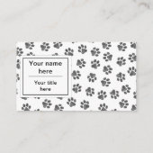 Doodle Paws, Dog Paws, Cat Paws, Black Paws Visitekaartje (Achterkant)