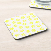 Doodle Paws, Dog Paws, Gele Paws Bier Onderzetter (Linkerzijde)