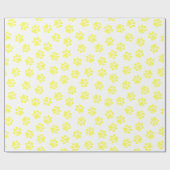 Doodle Paws, Dog Paws, Gele Paws Cadeaupapier (Vlak)