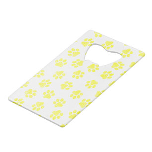 Doodle Paws, Dog Paws, Gele Paws Creditkaart Flessenopener
