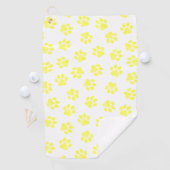 Doodle Paws, Dog Paws, Gele Paws Golfhanddoek (Insitu)