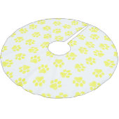 Doodle Paws, Dog Paws, Gele Paws Kerstboom Rok (Gekanteld)