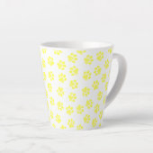 Doodle Paws, Dog Paws, Gele Paws Latte Mok (Rechterhoek)