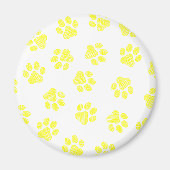 Doodle Paws, Dog Paws, Gele Paws Magneet (Voorkant)