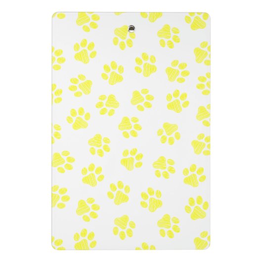 Doodle Paws, Dog Paws, Gele Paws Mini Klembord (Achterkant)