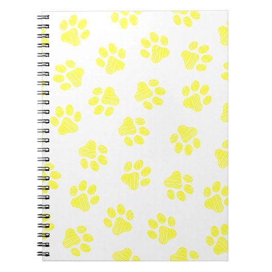 Doodle Paws, Dog Paws, Gele Paws Notitieboek (Voorkant)