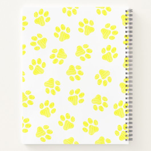 Doodle Paws, Dog Paws, Gele Paws Notitieboek (Achterkant)