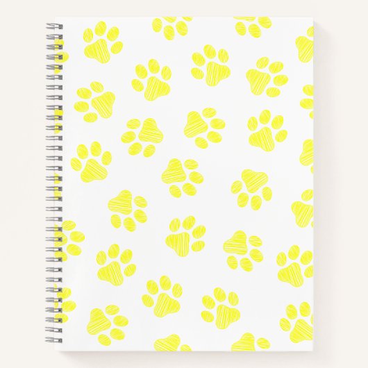 Doodle Paws, Dog Paws, Gele Paws Notitieboek (Voorkant)