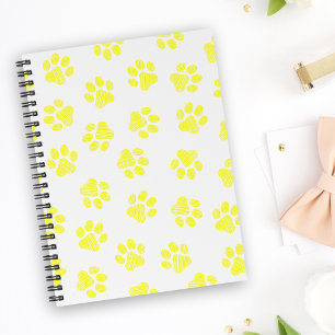 Doodle Paws, Dog Paws, Gele Paws Notitieboek