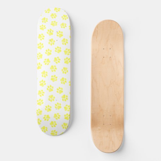 Doodle Paws, Dog Paws, Gele Paws Persoonlijk Skateboard (Voorkant)