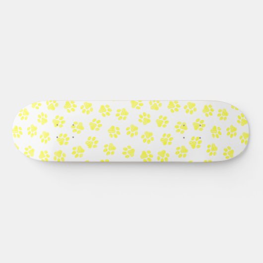 Doodle Paws, Dog Paws, Gele Paws Persoonlijk Skateboard (Horizontaal)