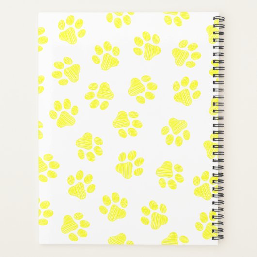 Doodle Paws, Dog Paws, Gele Paws Planner (Achterkant)