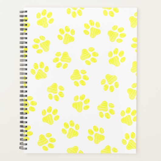 Doodle Paws, Dog Paws, Gele Paws Planner (Voorkant)