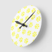 Doodle Paws, Dog Paws, Gele Paws Ronde Klok (Hoek)