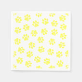 Doodle Paws, Dog Paws, Gele Paws Servet (Voorkant)
