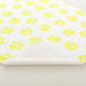 Doodle Paws, Dog Paws, Gele Paws Sherpa Deken (3/4)