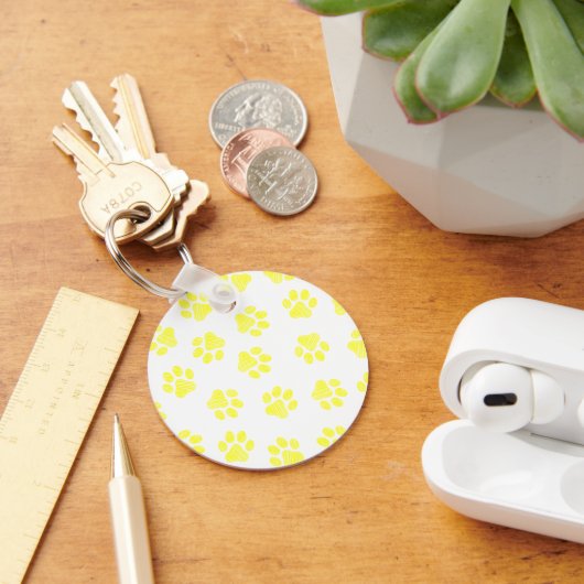 Doodle Paws, Dog Paws, Gele Paws Sleutelhanger (Bureau)