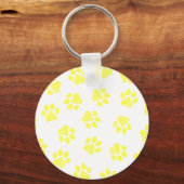Doodle Paws, Dog Paws, Gele Paws Sleutelhanger (Voorkant)