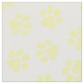 Doodle Paws, Dog Paws, Gele Paws Stof (Close Up)