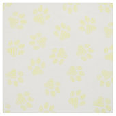 Doodle Paws, Dog Paws, Gele Paws Stof (Swatch)
