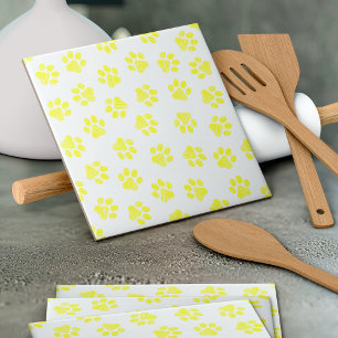Doodle Paws, Dog Paws, Gele Paws Tegeltje