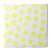 Doodle Paws, Dog Paws, Gele Paws Tegeltje (Voorkant)