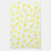 Doodle Paws, Dog Paws, Gele Paws Theedoek (Verticaal)