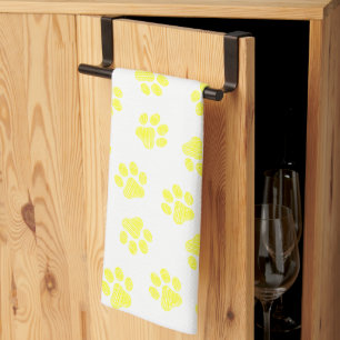 Doodle Paws, Dog Paws, Gele Paws Theedoek