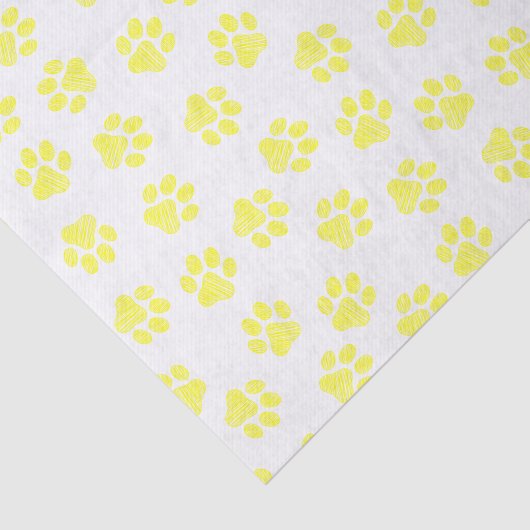 Doodle Paws, Dog Paws, Gele Paws Tissuepapier (Detail)