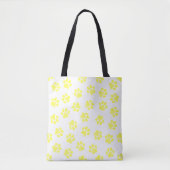 Doodle Paws, Dog Paws, Gele Paws Tote Bag (Voorkant)