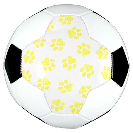 Doodle Paws, Dog Paws, Gele Paws Voetbal (Gedraaid)