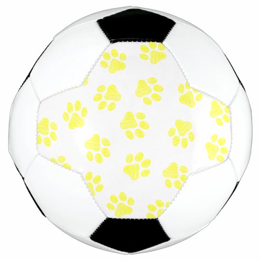 Doodle Paws, Dog Paws, Gele Paws Voetbal (Voorkant)